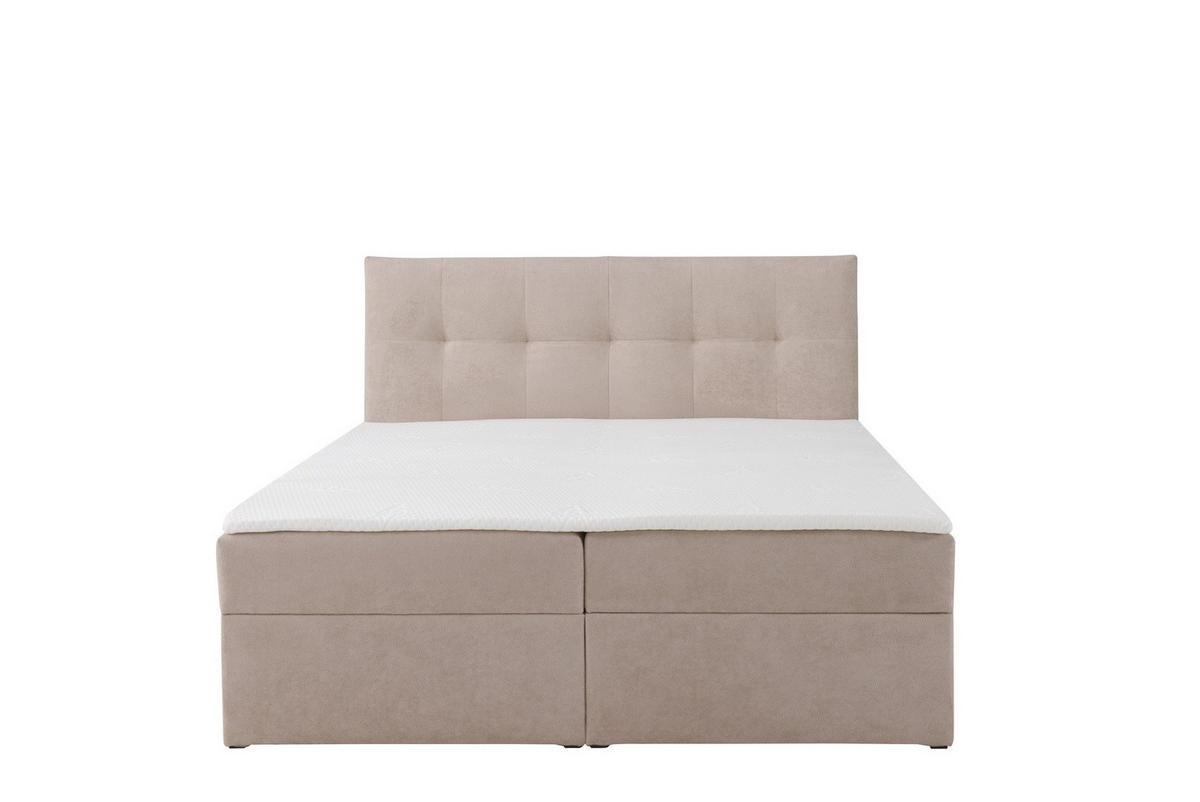 BOXBETT Toronto 140x200 Bonell-Matratze H3 und Topper - Beige/Silberfarben, Holz/Holzwerkstoff (140/200cm) - Ravio