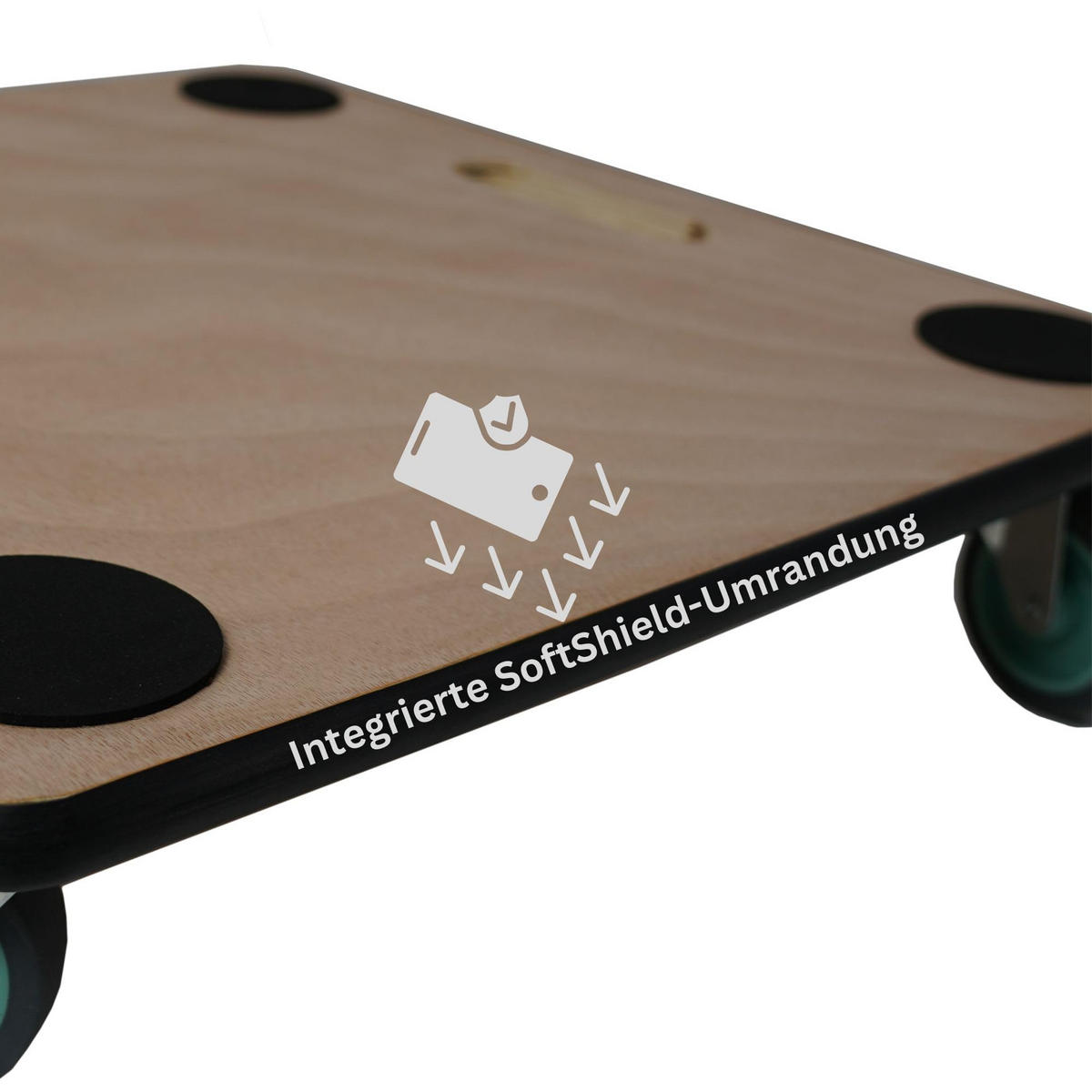 TRANSPORTROLLER 2er-Set mit 4 Rollen 11,5x50x50 cm Traglast 150kg Sperrholzplatte Braun - Braun, Holzwerkstoff (50/50/11.5cm) - PROREGAL