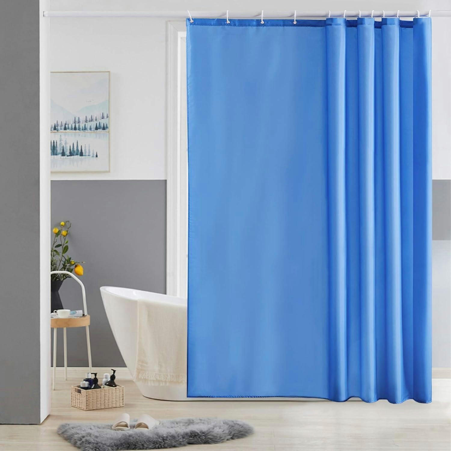 DUSCHVORHANG Stoff Blau 180 x 180 cm - Blau, Textil (180/180cm)