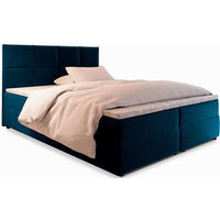 BOXBETT LENA 180x200 cm mit Matratze und Topper - Blau - Blau, Holz (180/200cm) - MASSENO