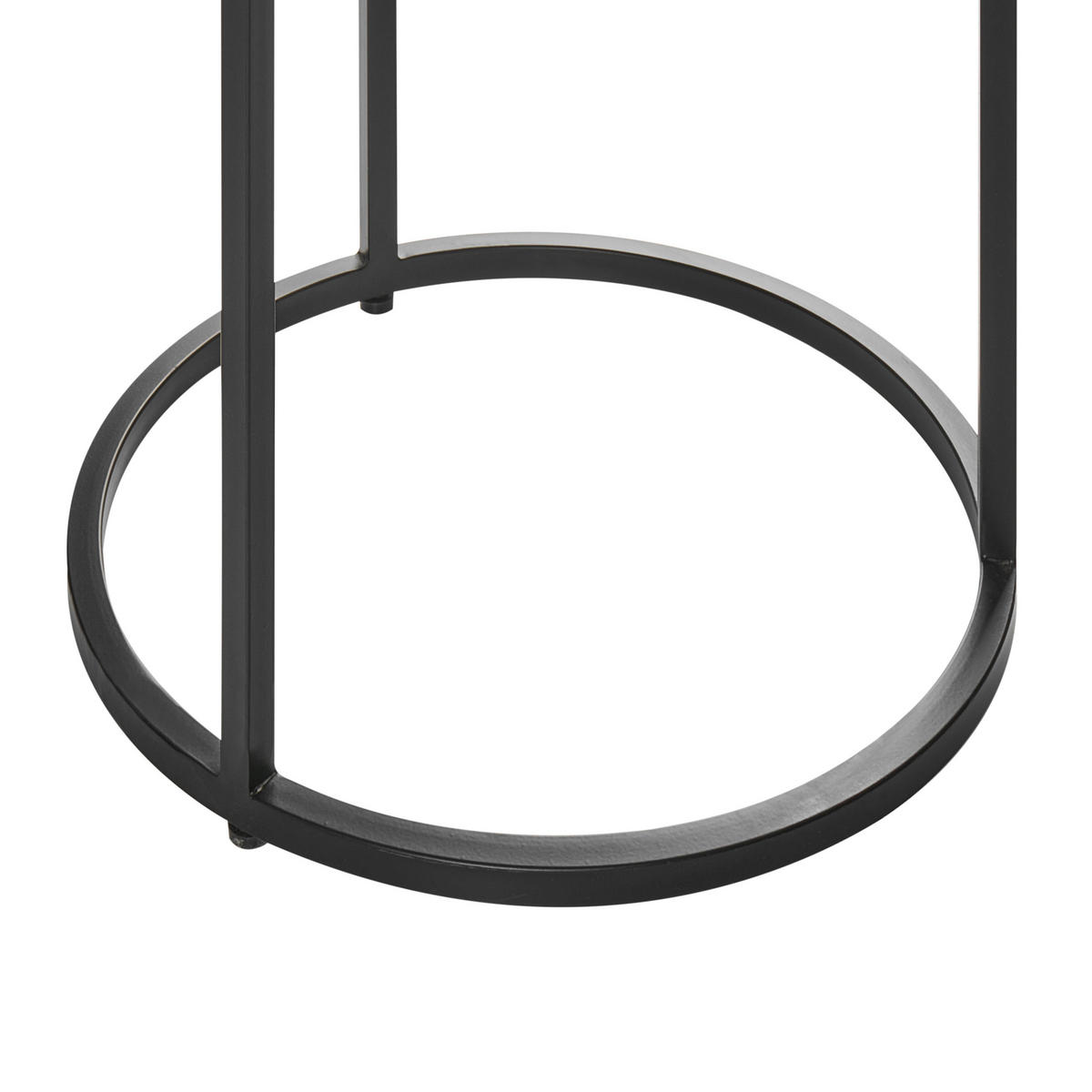 BEISTELLTISCH Marmor Schwarz Tyrell - Schwarz, Keramik (40/40/45cm) - Beliani