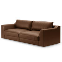 BIG-SOFA - Haselnussfarben, Kunststoff/Textil (274/90/112cm) - home24