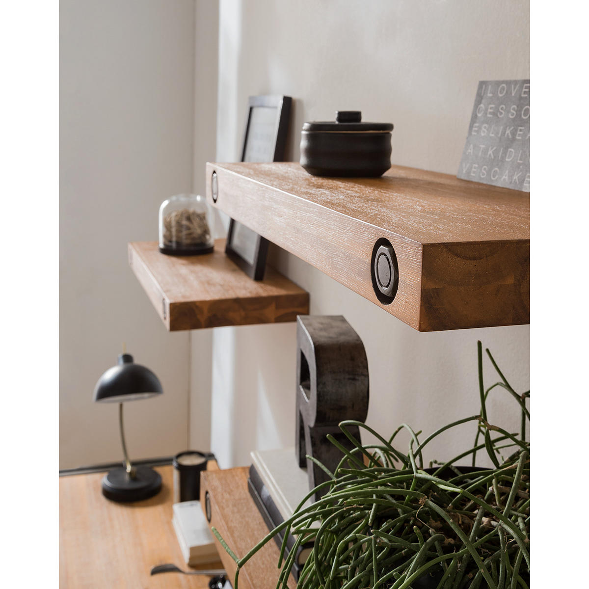 WANDBOARD - Akazie massiv - Akaziefarben, Holz (60/5/24cm) - home24