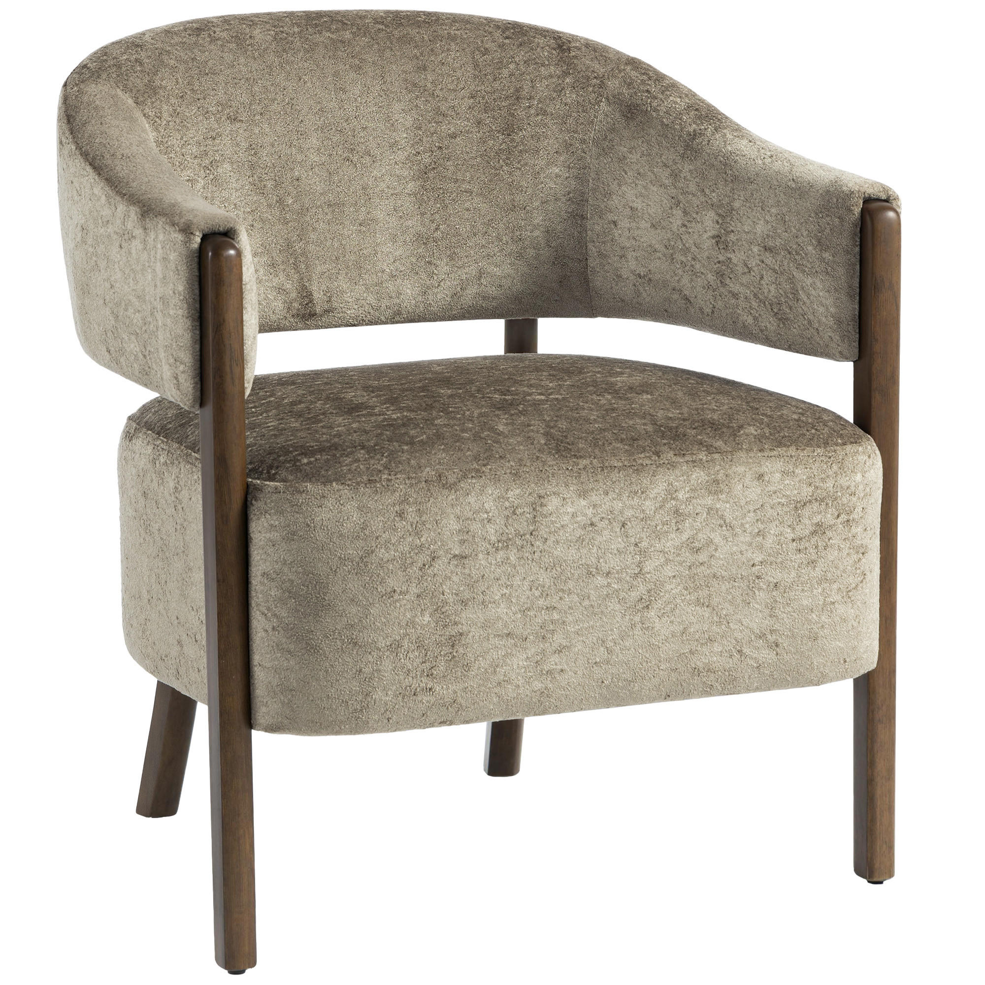 KŘESLO ze světle hnědého žinylkového dřeva - hnědá/světle hnědá, dřevo/textil (63.5/78.5/71cm) - HOMCOM