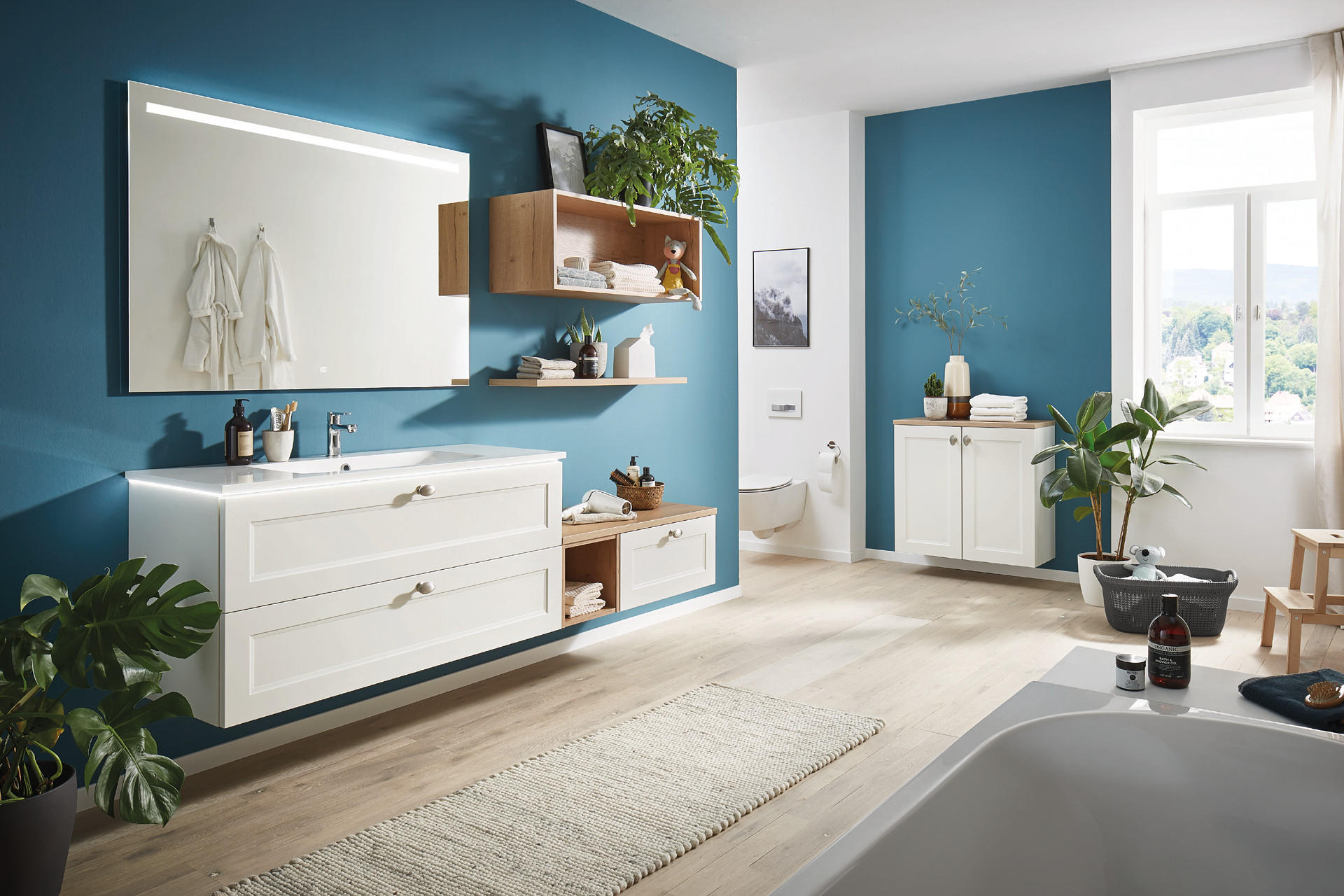 Blau im Badezimmer
