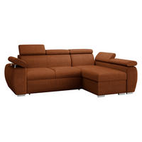 ECKSOFA Boston Mini, Seite: Rechts - 2R+LC - Chromfarben/Bronzefarben, Holz/Textil (255/170cm) - MIRJAN24