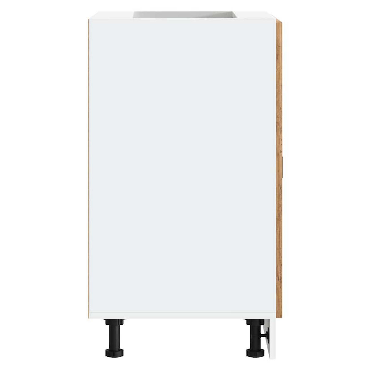 KÜCHENUNTERSCHRANK Theo Altholz-Optik 60x46x81,5 cm - Zwetschgeholzfarben, Holz (60/81.5/46cm) - DELUKE