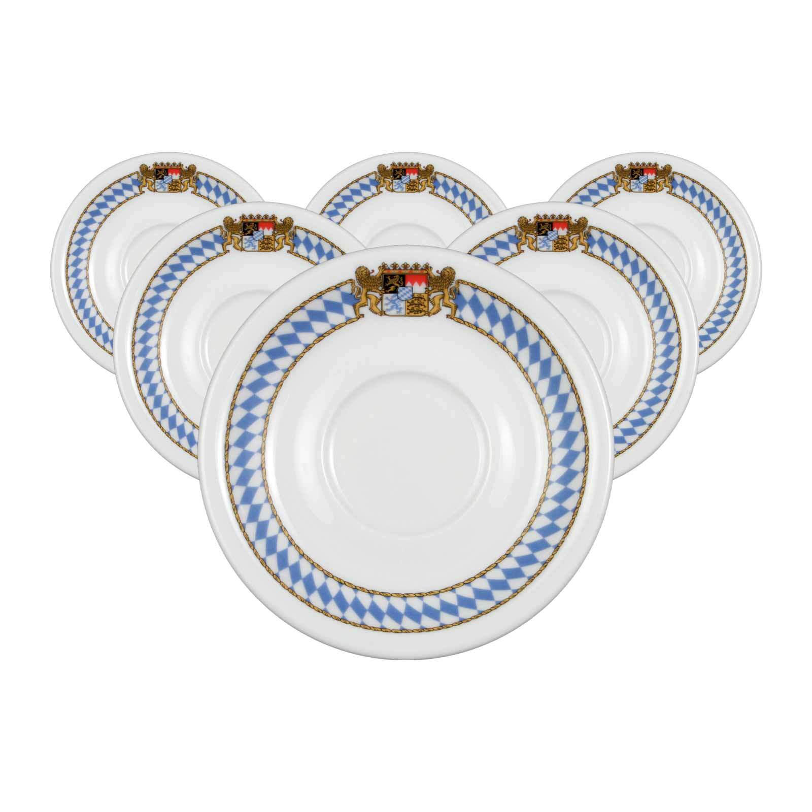 KAFFEEUNTERTASSEN Compact Bayern bunt ø 14,7 cm 6er Set - Multicolor, Keramik (14.7cm) - Seltmann Weiden