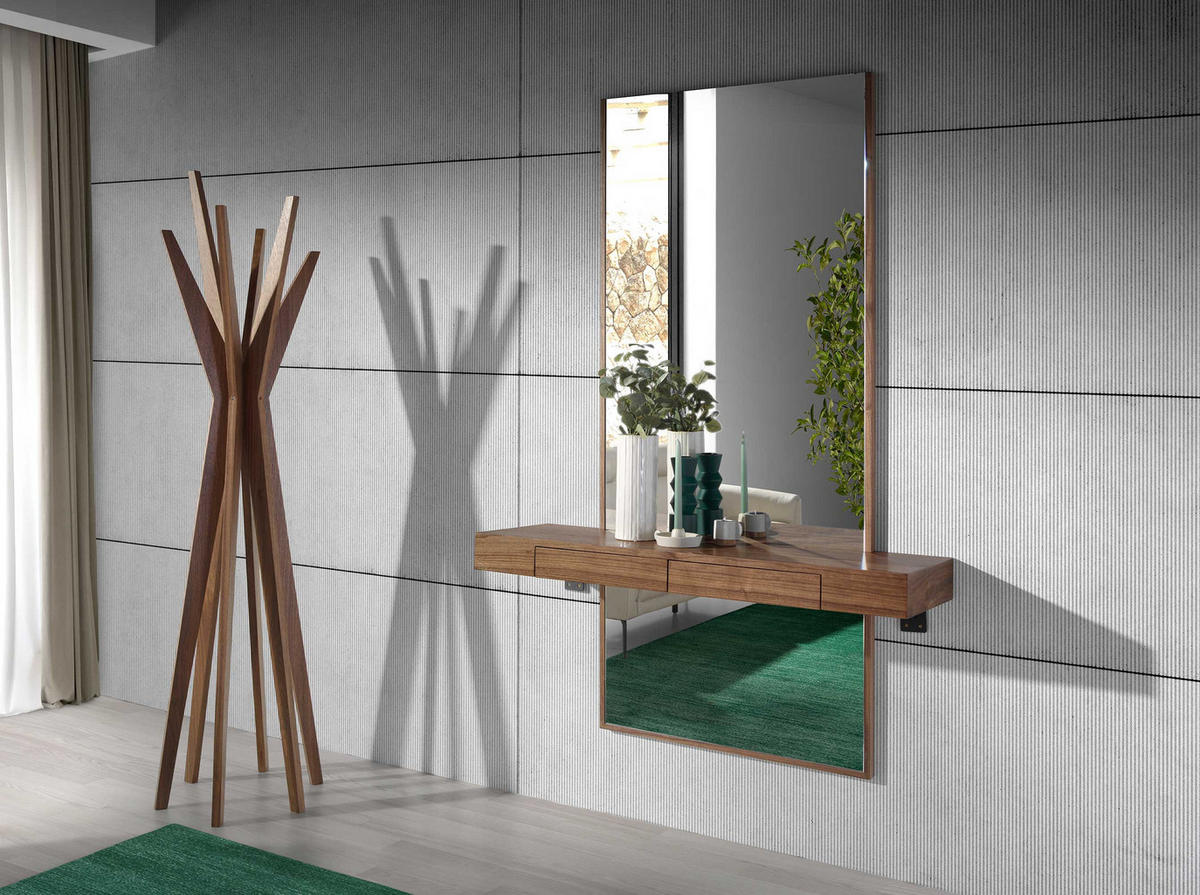 WANDSPIEGEL Wandspiegel Rechteckig Walnuss 120/35/180 cm - Walnussfarben, Holz (35/120/180cm) - ANGEL CERDA