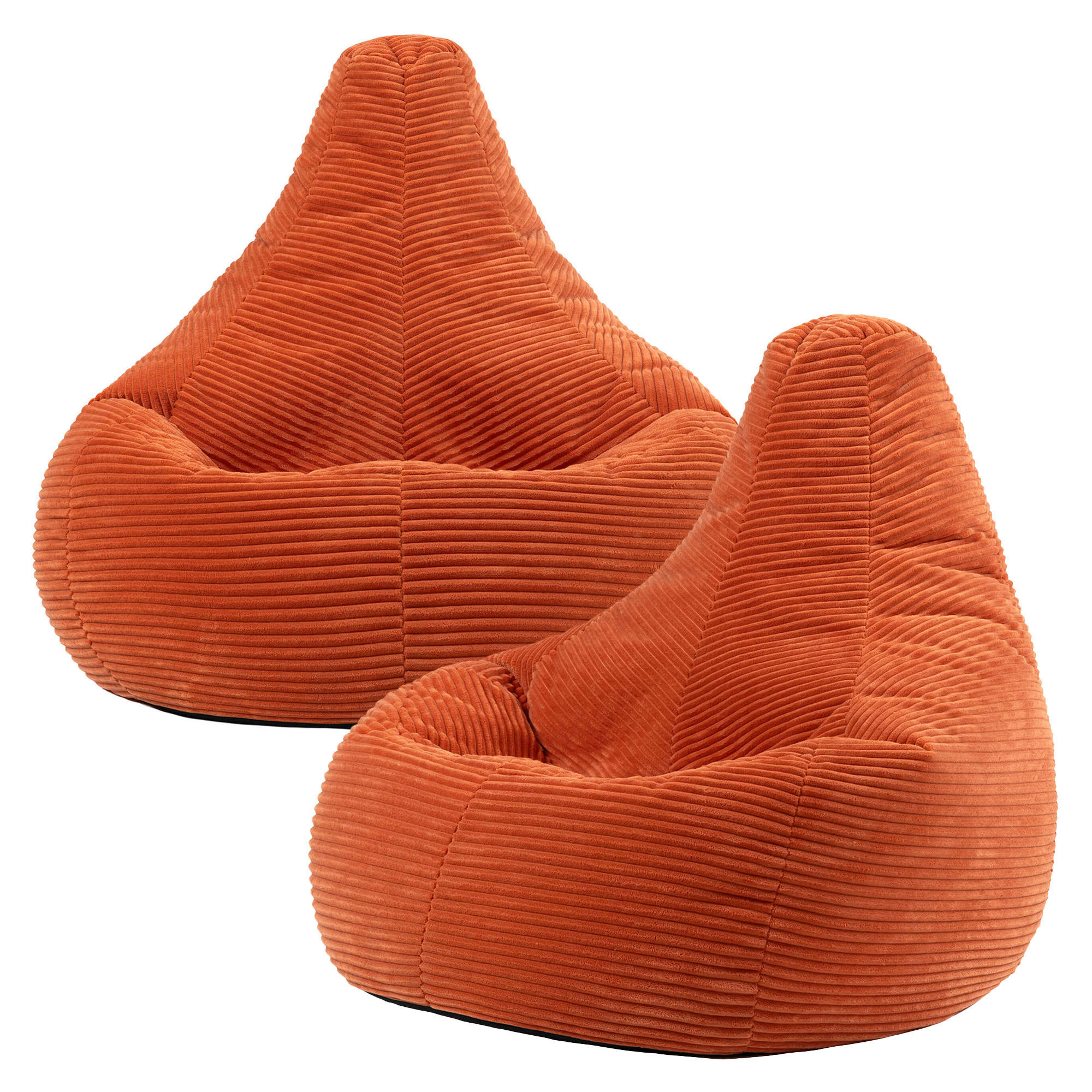 SITZSACK Sessel aus Cord 2-tlg. - Terracotta, Kunststoff (82/76/82cm) - icon