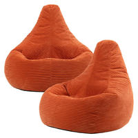 SITZSACK Sessel aus Cord 2-tlg. - Terracotta, Kunststoff (82/76/82cm) - icon