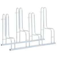 FAHRRADSTÄNDER Für 4 Fahrräder Freistehend Verzinkter Stahl - Silberfarben, Metall (39.5/73/104cm) - vidaXL