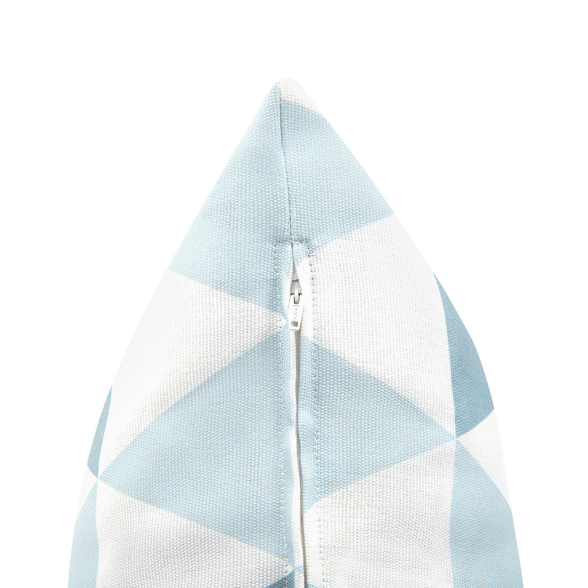 GARTENKISSEN Dreiecke blau/weiß 40/70 Trifos - Hellblau, Textil (40/70cm) - Beliani