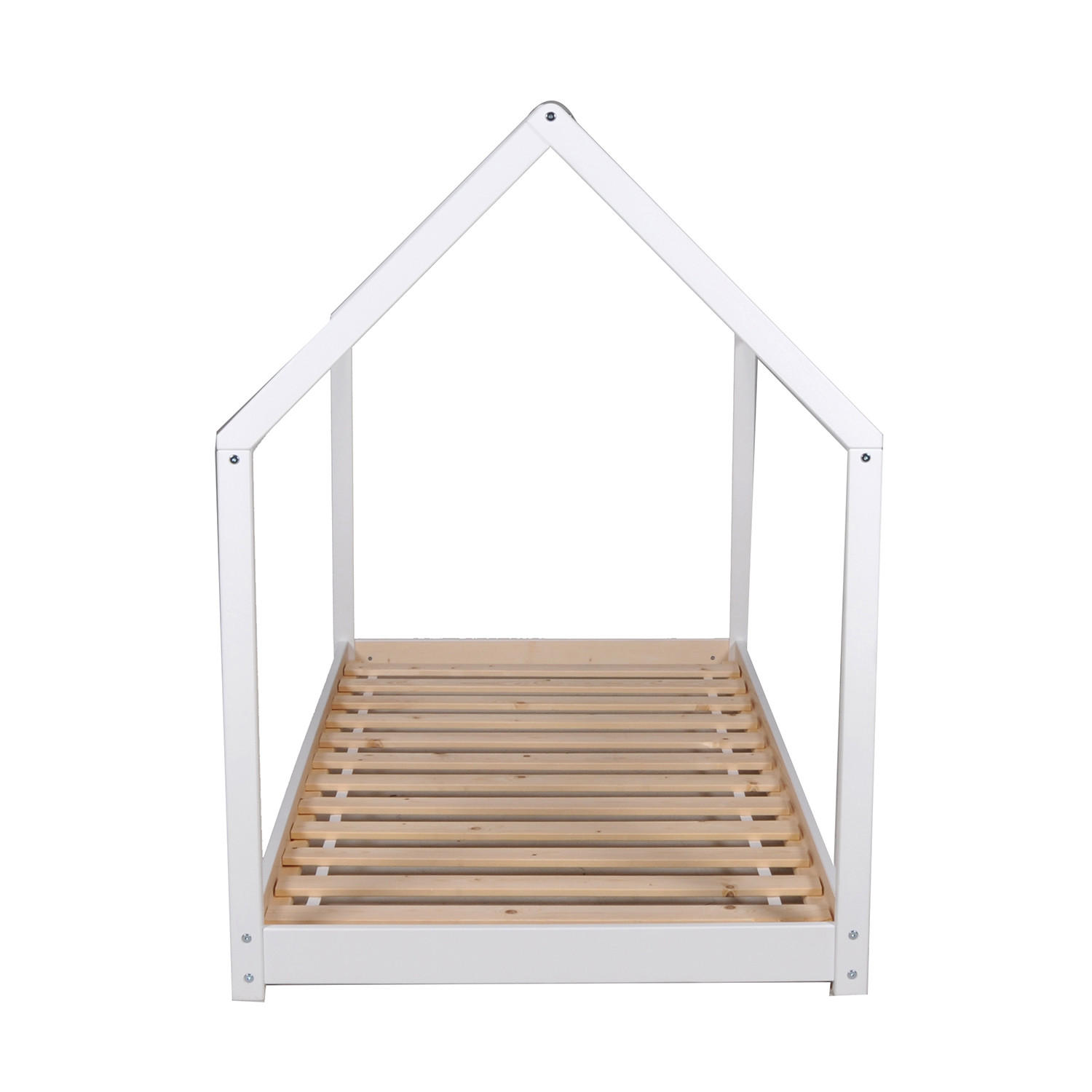 HAUSBETT PANDA mit Lattenrost / Kinderbett 90x200 cm - Weiß - Weiß, Holz (90/200cm) - Weber Industries