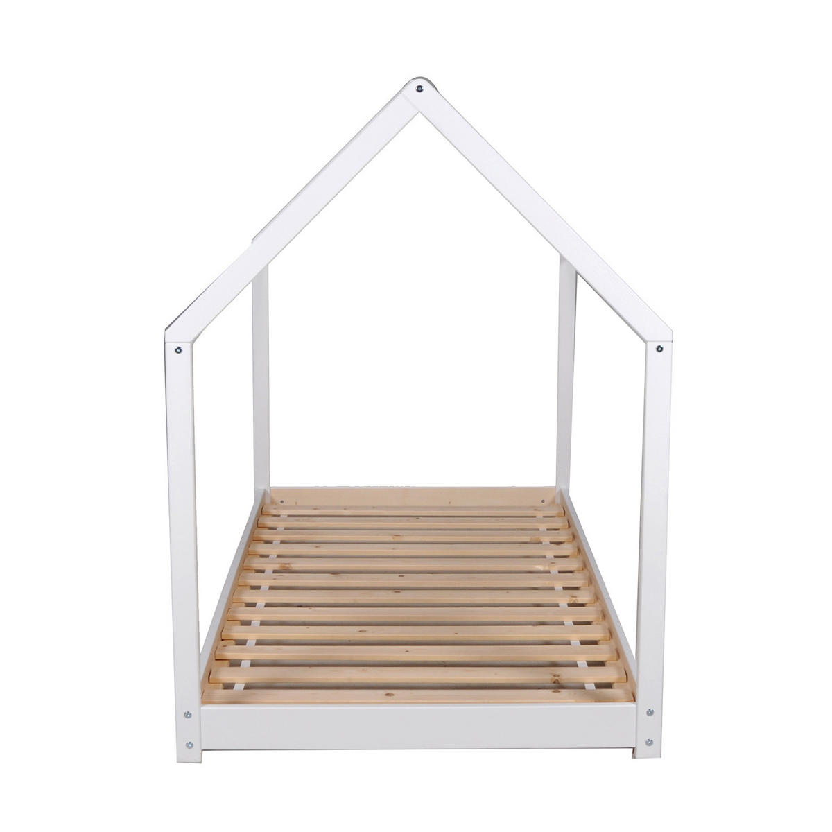 HAUSBETT PANDA mit Lattenrost / Kinderbett 90x200 cm - Weiß - Weiß, Holz (90/200cm) - Weber Industries