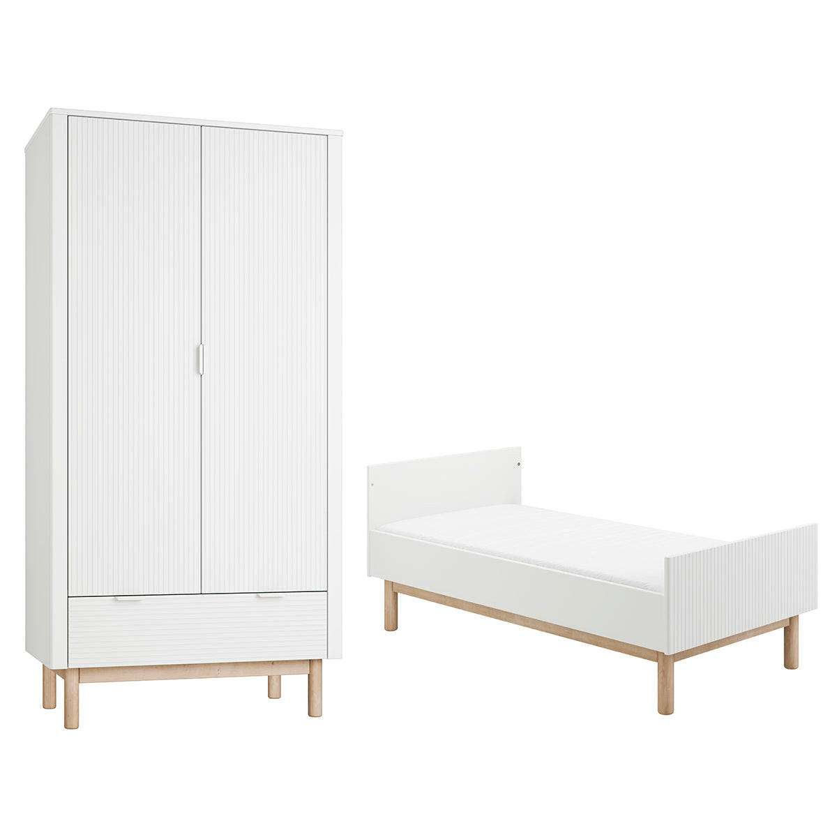 SOBA ZA BEBE 2-dijelniMiloo Bijeli - bijela, drvni materijal (143.5/87.5/75cm) - Petits-meubles
