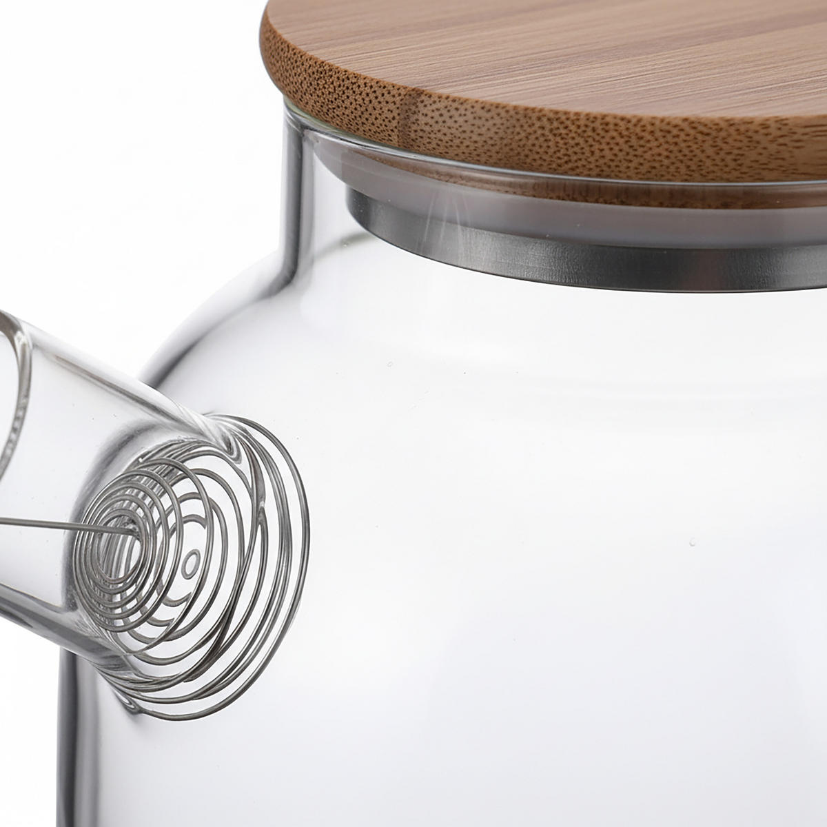 TEEKANNE - Transparent, Glas/Holz (1.8L) - Relaxdays