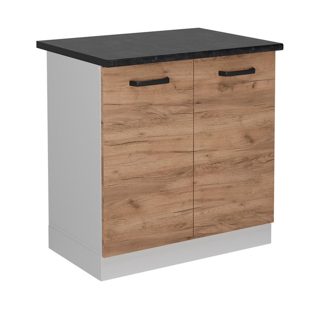 Vicco SKŘÍŇKA POD DŘEZ R-Line Zlatý mocný dub 80 cm PD Antracit