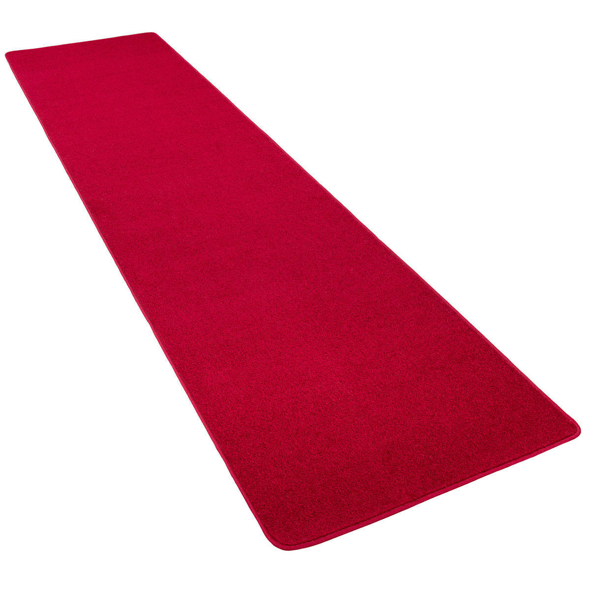 TREND VELOURS LÄUFER TEPPICH JOY - Rot, Textil (100/300cm) - Snapstyle