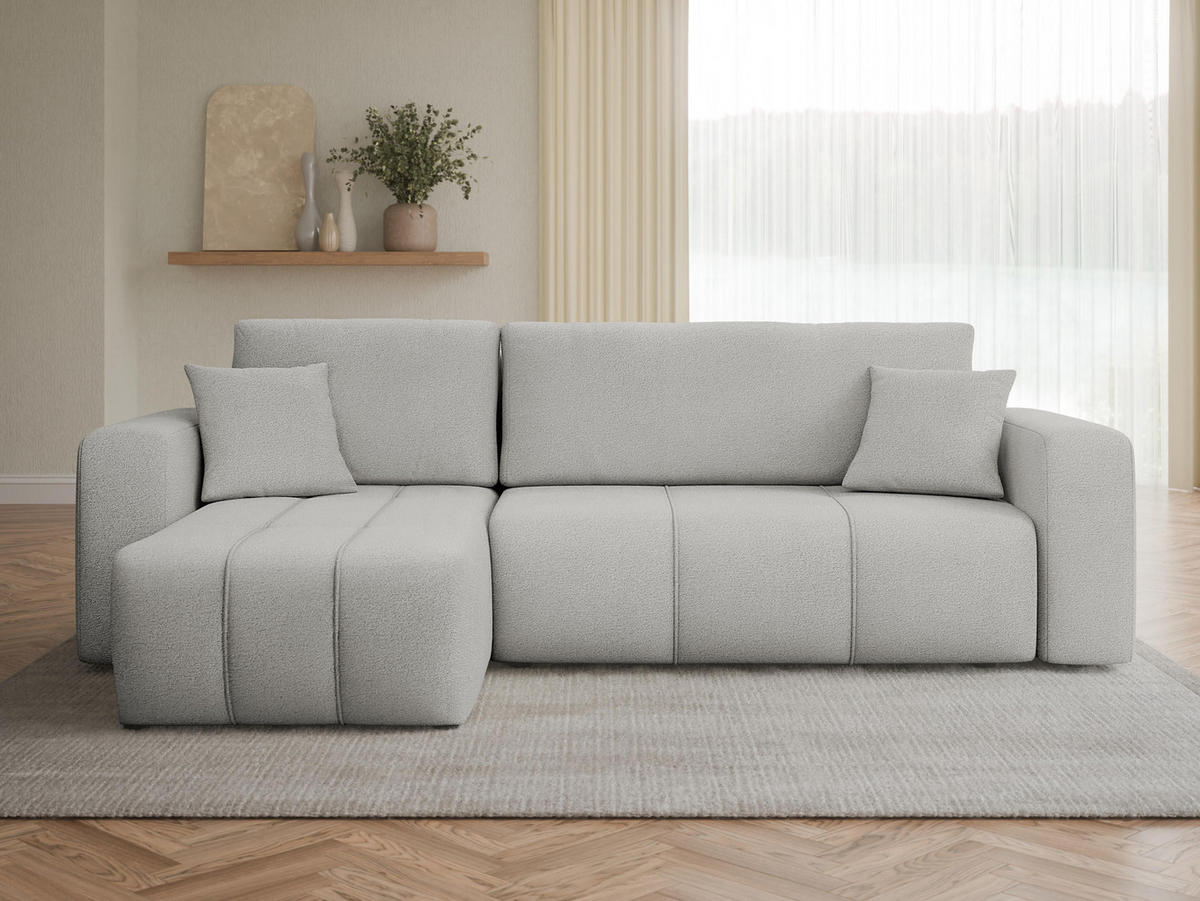 ECKSOFA Furyn - Schwarz/Grau, Holz/Kunststoff (244/145cm) - MIRJAN24