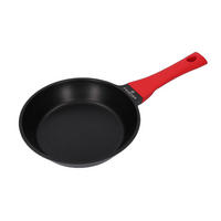 BRATPFANNE Obsidian Schwarz 39.5/21/5 cm Metall - Rot/Schwarz, Metall (21cm) - Mondex