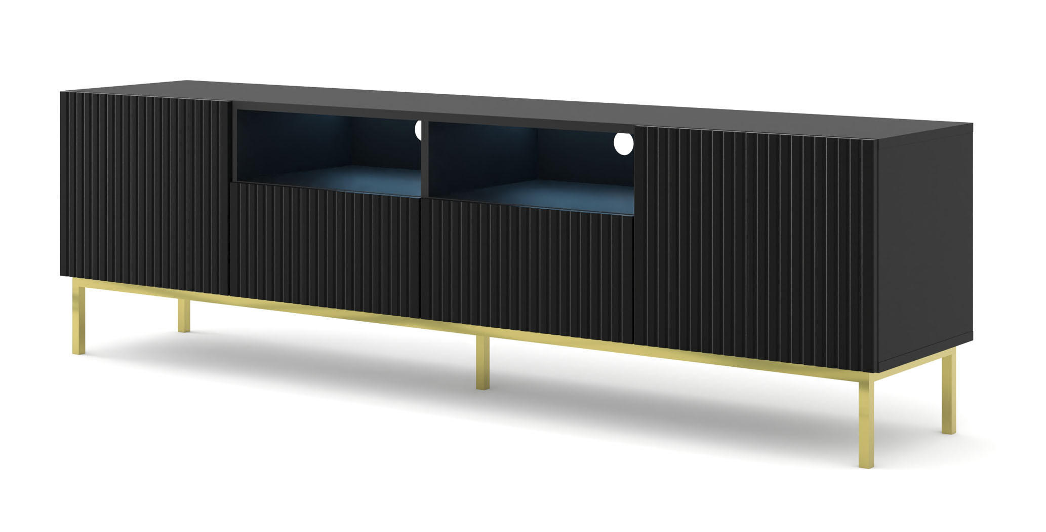 Raumhirsch Furniture TV Schwarz 200x58x42 cm