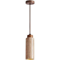 PENDELLEUCHTE Travertin & Holz Wabi-Sabi, Natur - Gelb, Stein (5/18/5cm) - Weltevree