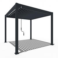 PERGOLA Classic Pavillon Terrassenüberdachung Aluminium 3 x 3 M anthrazit - Anthrazit, Metall (300/255/300cm) - WEIDE