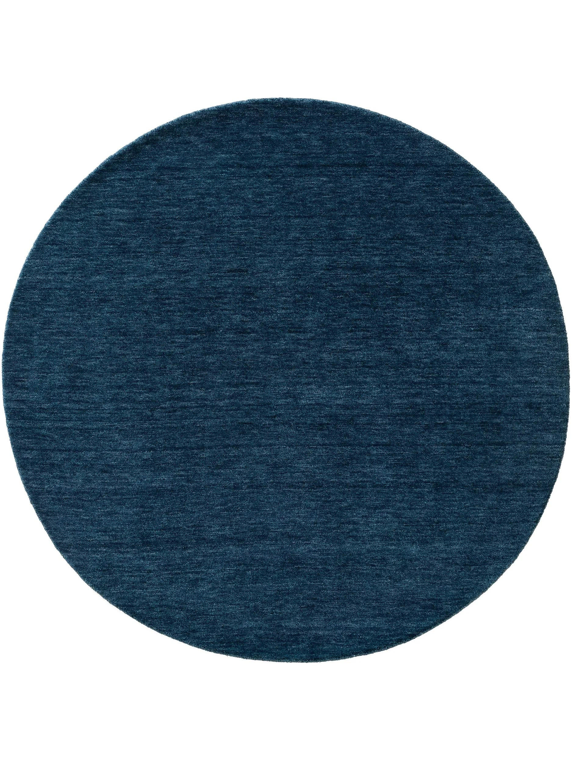 WOLLTEPPICH Jamal Blau ø 200 cm rund - Blau, Textil (200/200cm) - benuta Nest