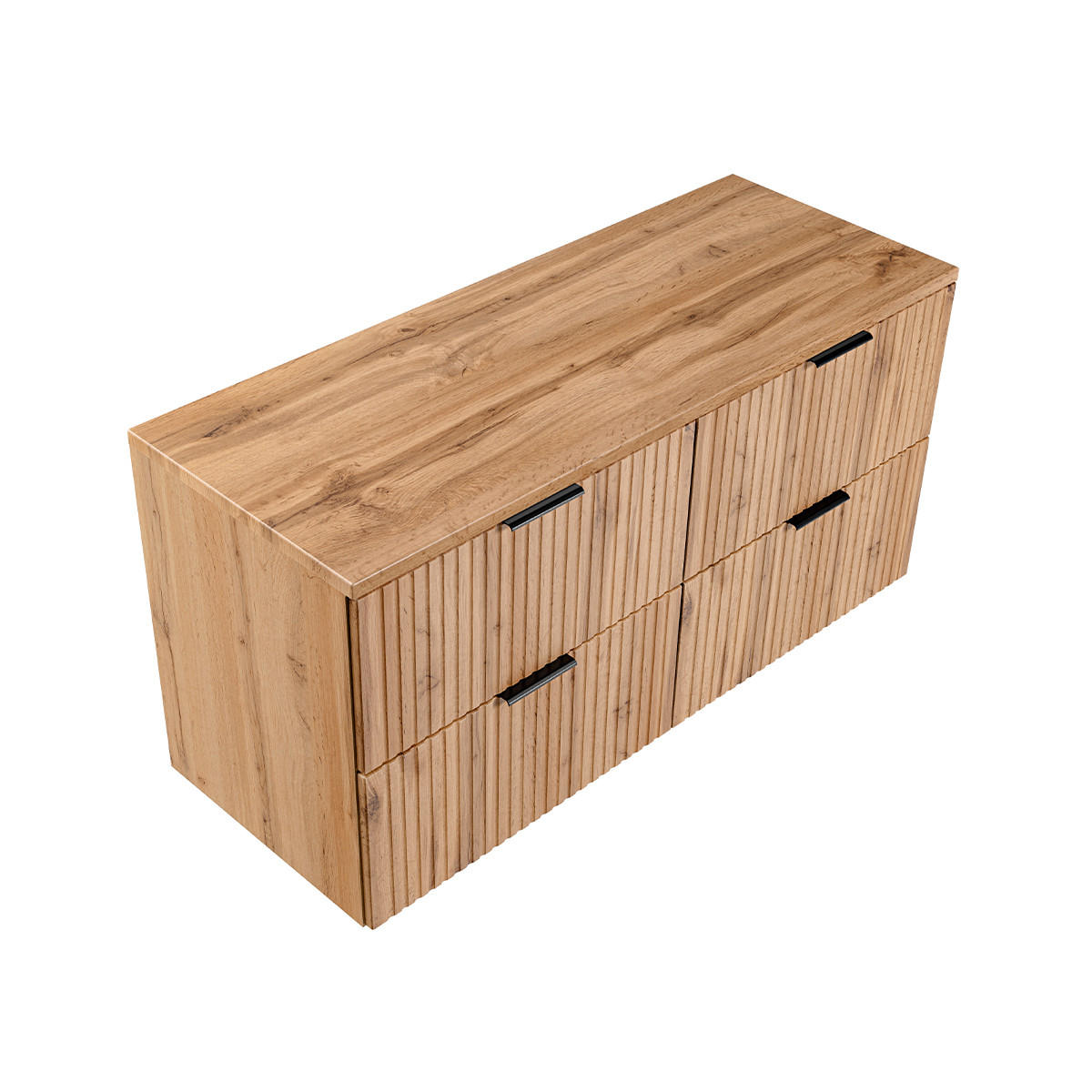 WASCHTISCHUNTERSCHRANK 120.8cm Adriel Holz in Eichenoptik - Braun, Holzwerkstoff (120.8/59/46cm) - Petits-meubles