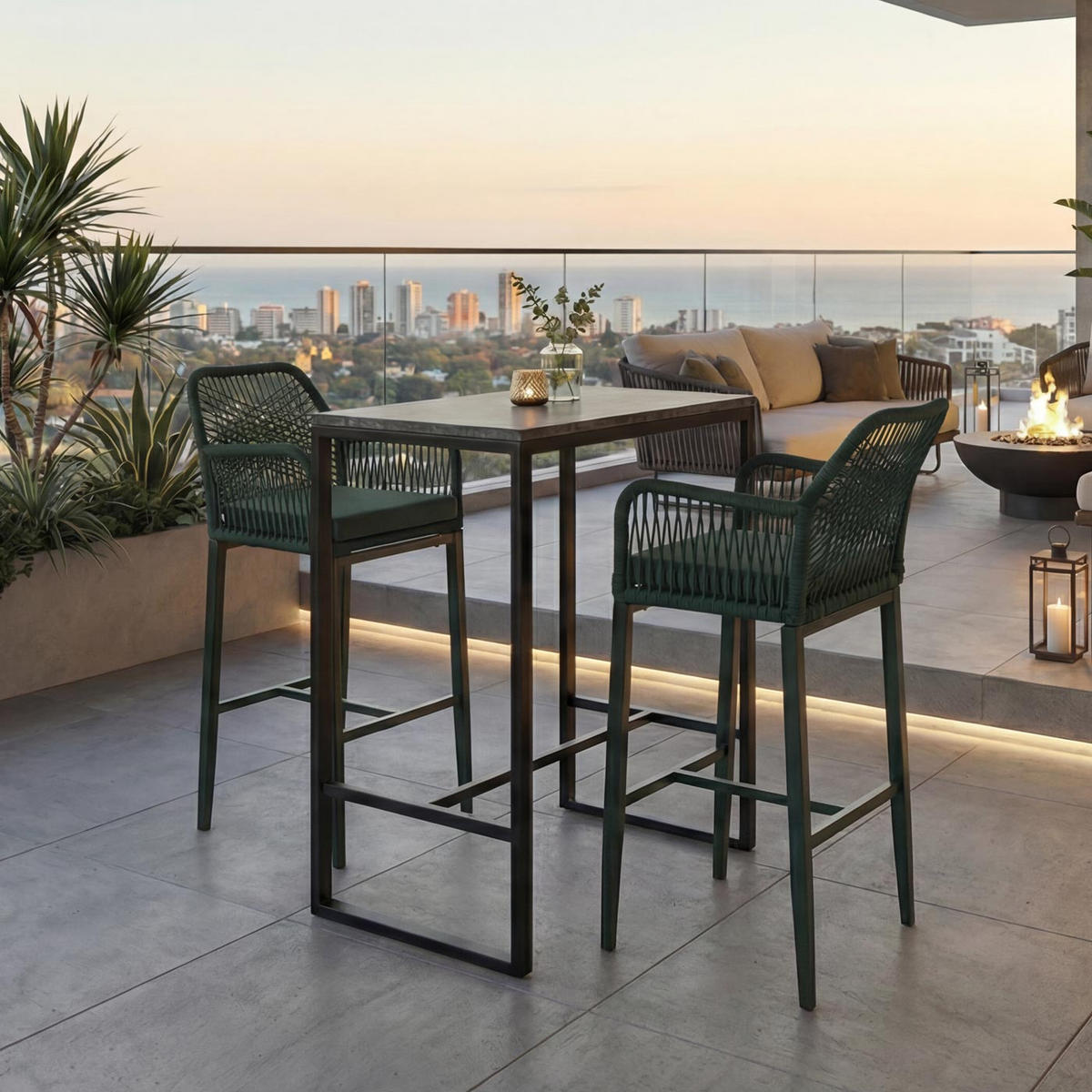 BARSKI STOL Zelen - zelena, tekstil (51/105/60cm) - MCW