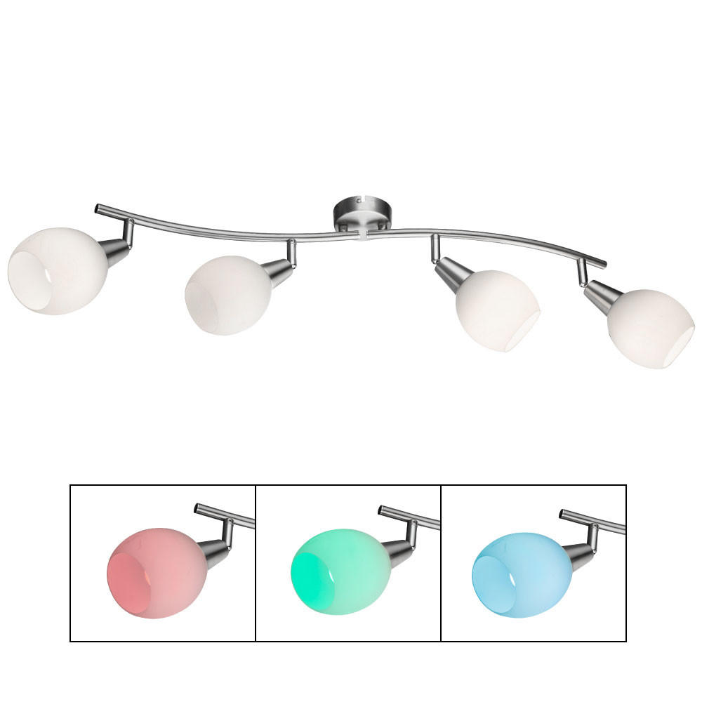 LED DECKENLEUCHTE ELLIOTT Silber Metall - Silberfarben, Glas (70/31.5/23cm) - Globo Lighting