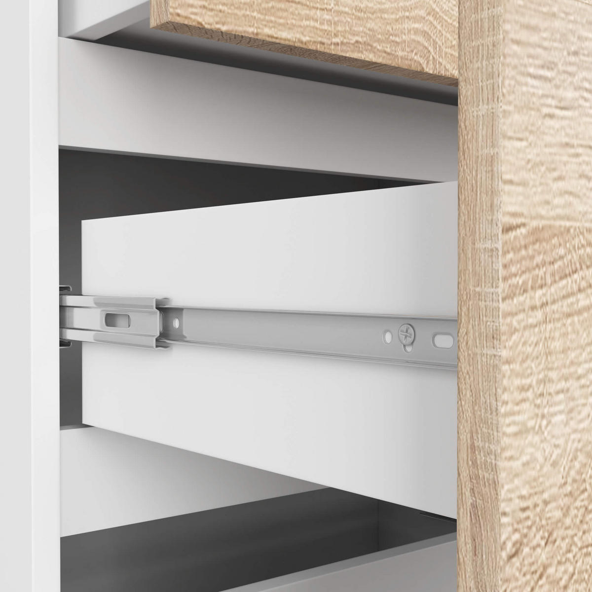 STANDREGAL Weiß, Eiche Sonoma 180/60/35 - Weiß, Holzwerkstoff (60/180/35cm) - RAUMHIRSCH FURNITURE