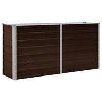 GARTEN-HOCHBEET Braun 160/40/77 Cm Verzinkter Stahl - Braun, Metall (160/77/40cm) - vidaXL