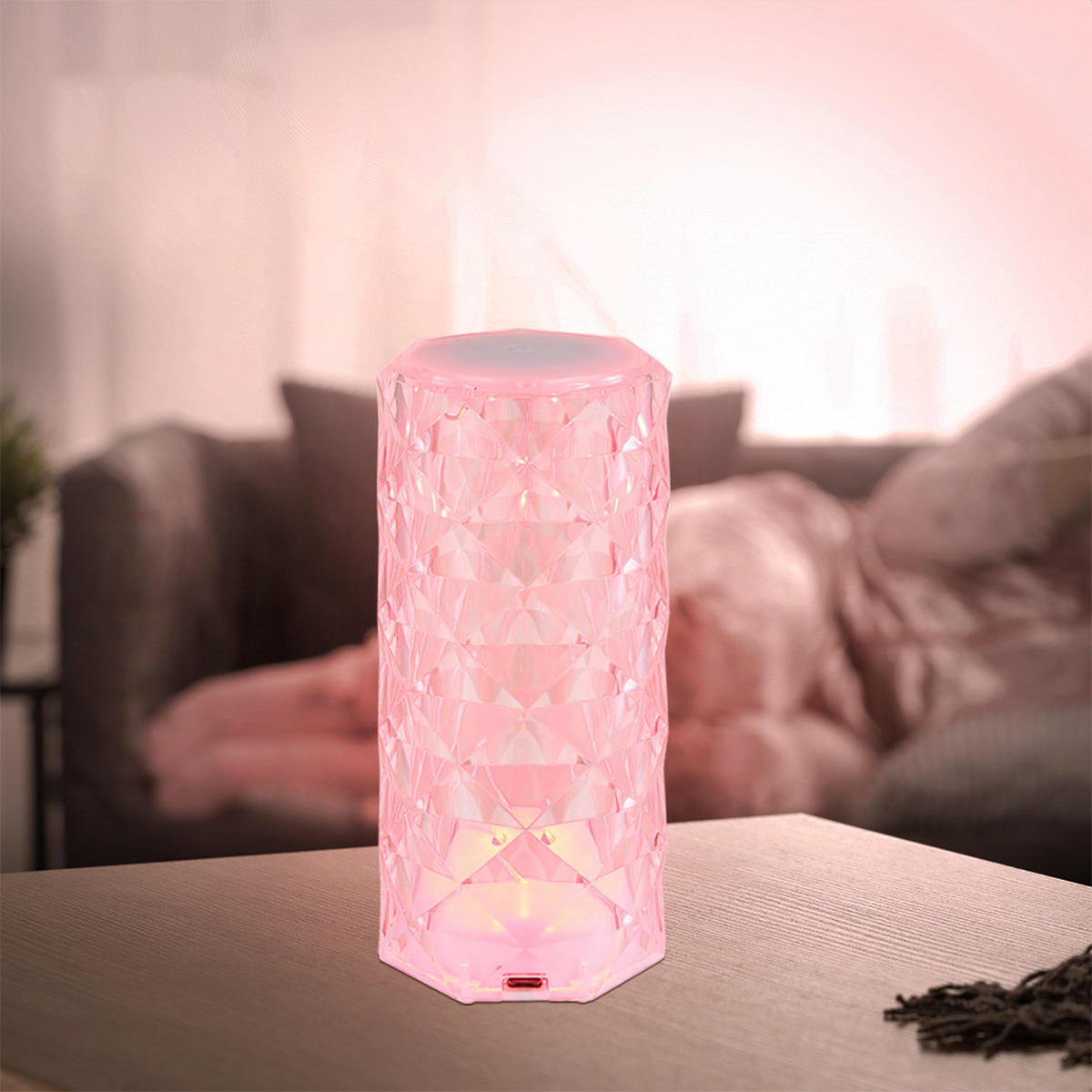 LED TISCHLEUCHTE GIXI Klar 2er Set - Klar, Metall (7.3/7.3/15.8cm) - Globo Lighting