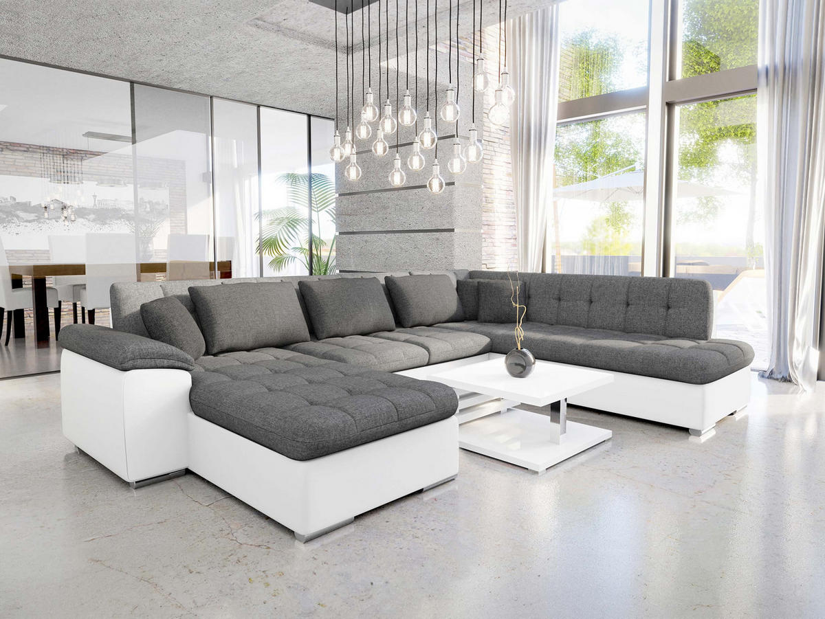 WOHNLANDSCHAFT Niko Bis Lux, Seite: Links - Multicolor, Holz/Textil (348/76/205cm) - MIRJAN24