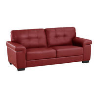 LEDERSOFA 3-Sitzer - Rot - HAZEL - Rot, Leder (207/89/93cm) - Vente-Unique