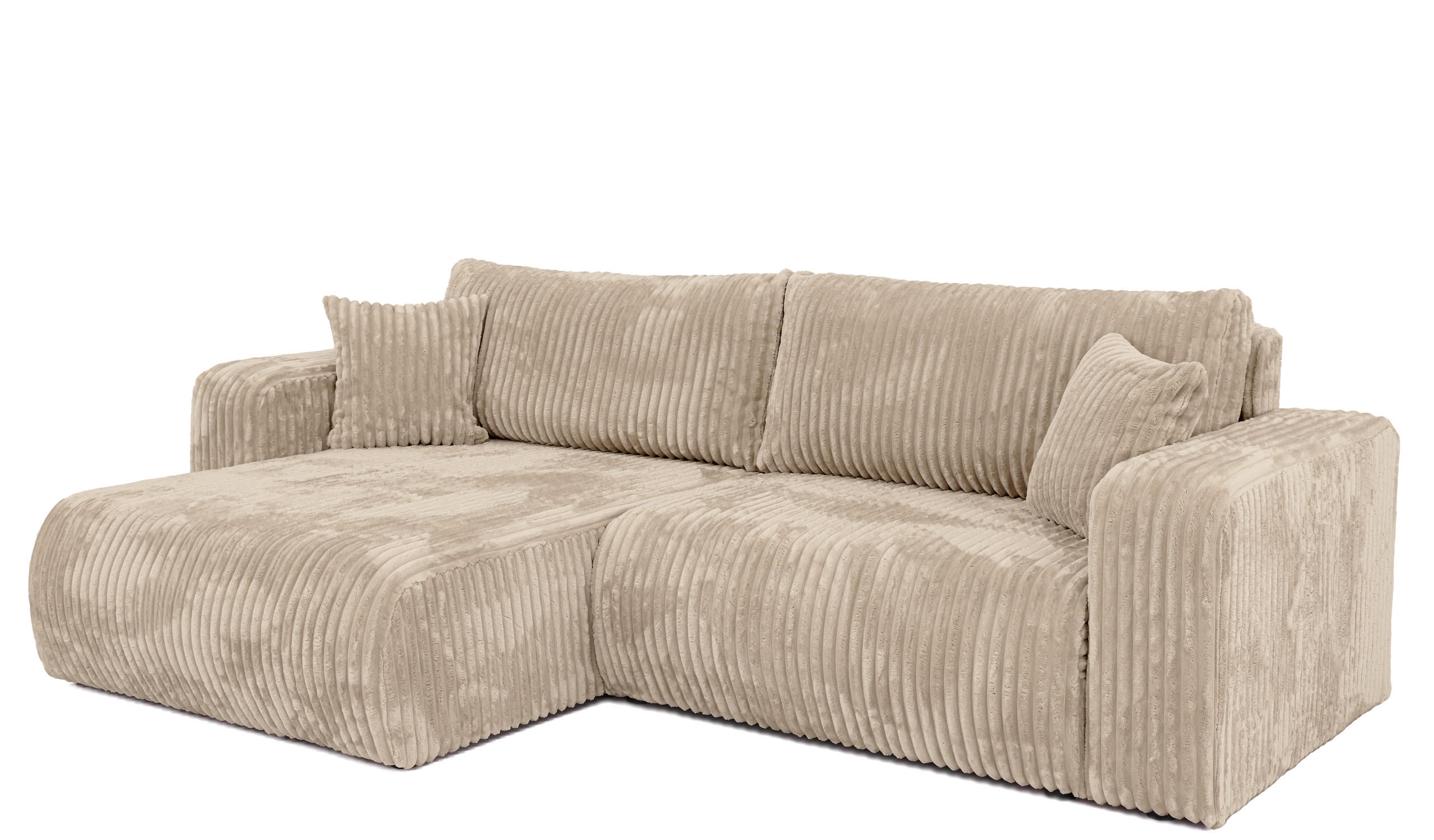 ECKSOFA mit Schlaffunktion TILIO Beige - Beige, Textil (244/148cm) - Bromarkt