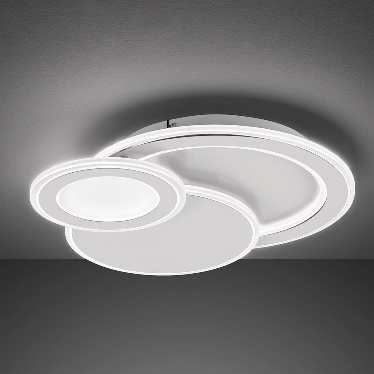 LED DECKENLEUCHTE Weiß Modern - Weiß, Metall (49/47/8cm) - Wofi