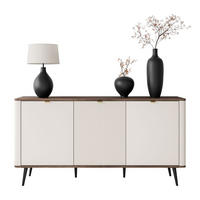 KOMMODE für das Schlafzimmer AUTUMN 3D mit geriffelter Front, Kaschmir / Nussbaum - Beige/Braun, Holzwerkstoff (160/82/40cm) - Lookway