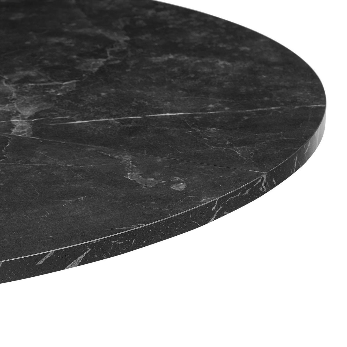 ESSTISCH NOA Marmor, 110/110/76 cm - Schwarz/Weiß, Holzwerkstoff/Metall (110/110/76cm) - B&D Home