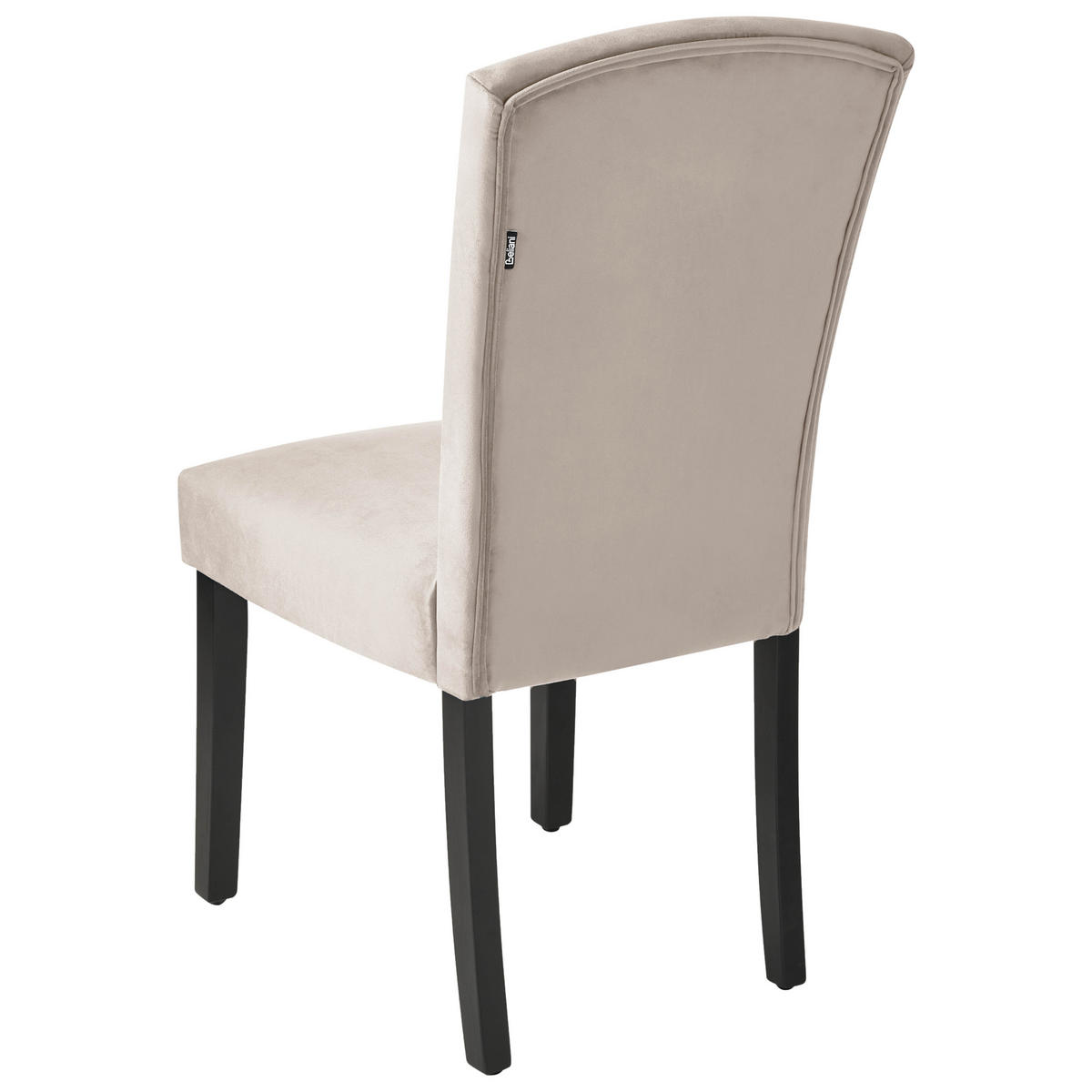 ESSZIMMERSTUHL 2er-Set Samtstoff Grau Piseco - Grau, Holz/Textil (48/97/62cm) - Beliani