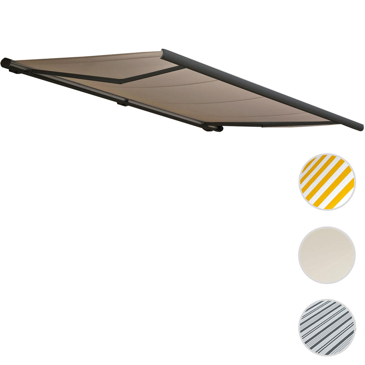 ELEKTRISCHE KASSETTENMARKISE Beige, Anthrazit - Beige/Anthrazit, Textil (400/23/300cm) - MCW