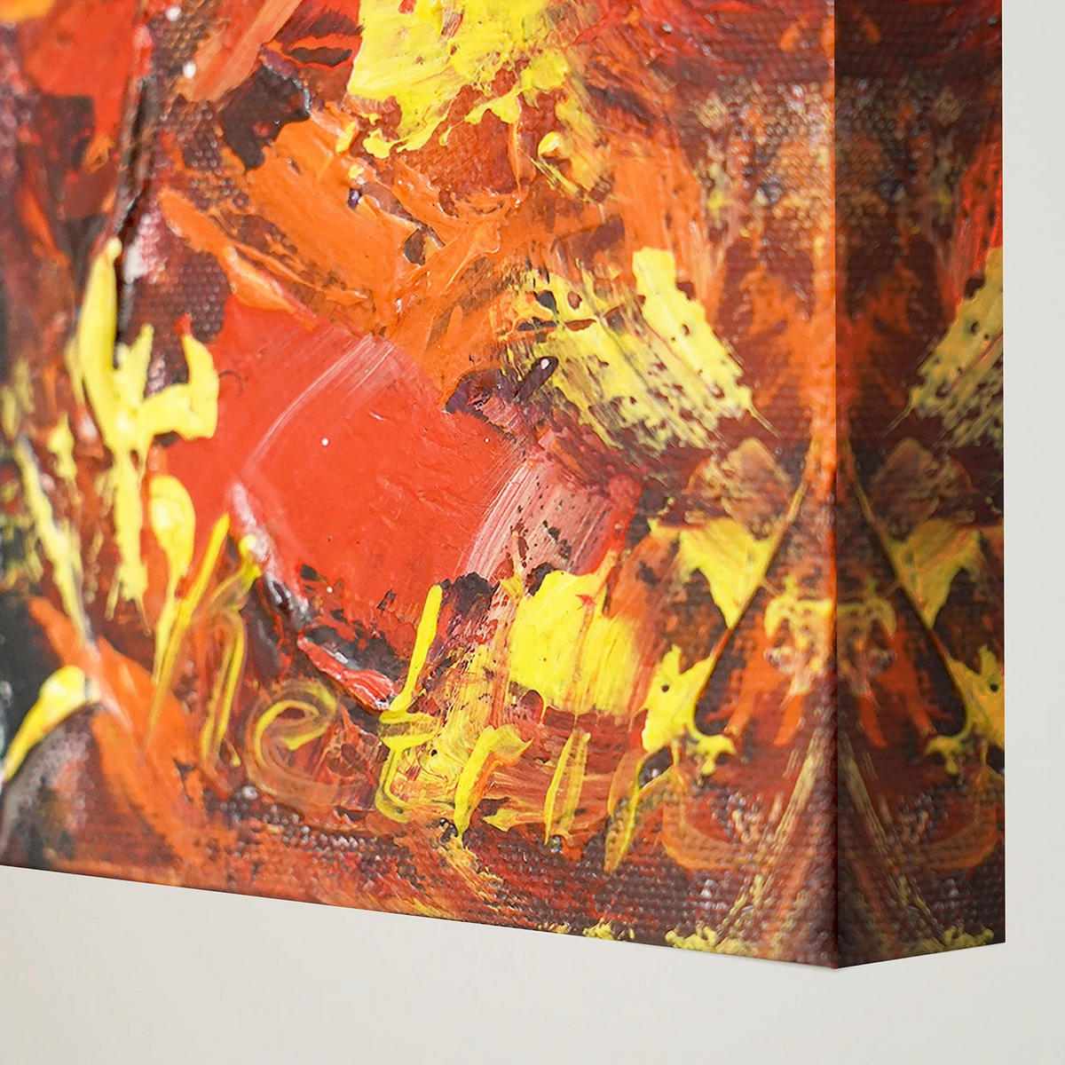 GEMÄLDE Papagei in der Sonne auf Keilrahmen 90x90 cm - Multicolor, Holz (90/90cm) - YS-art gallery