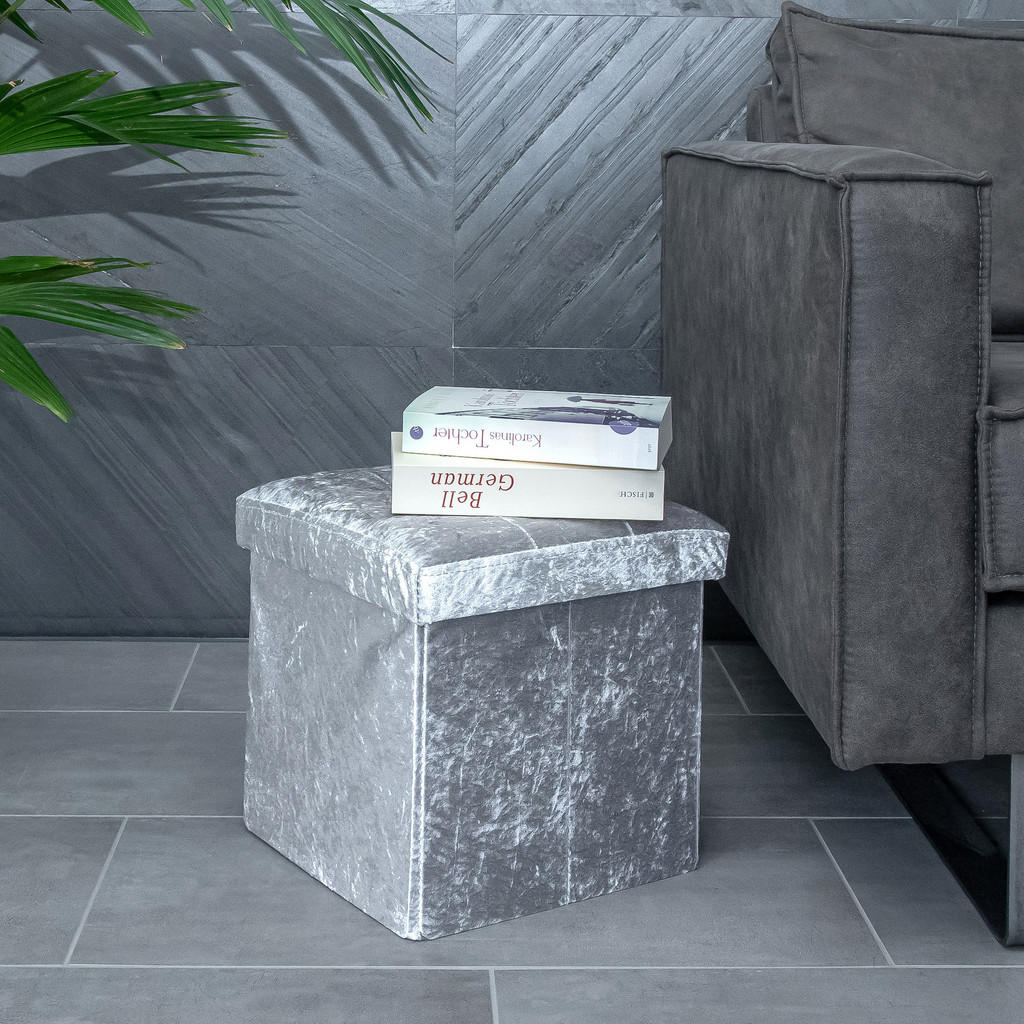 Thumbnail - Intirilife Sitzhocker, Blau, Karton, 38x38x38 cm, Wohnzimmer, Hocker, Sitzhocker