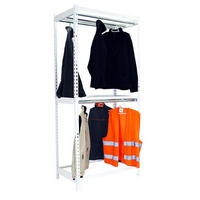 KLEIDERSTANGENREGAL Metal Doppel | HxBxT 300x90x75cm | Weiß | Kleiderständer Garderobe Klamottenregal Stangenregal Regal - Weiß, Metall (90/300/75cm) - PROREGAL