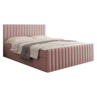 BOXBETT Tirulo Fix - Hellrosa/Schwarz, Holzwerkstoff/Kunststoff (180/200cm) - MIRJAN24