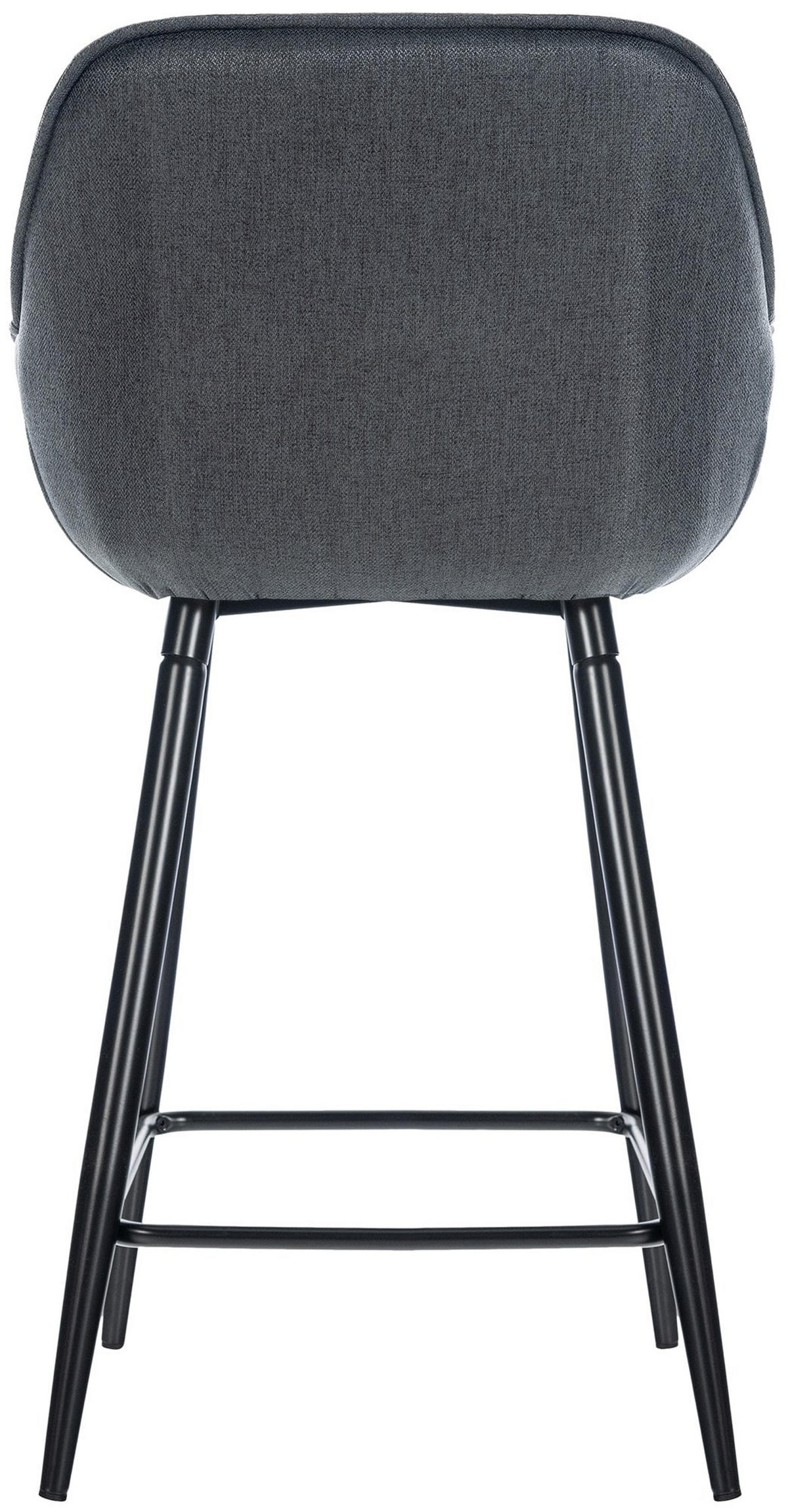 BARHOCKER Gibal Stoff dunkelgrau - Dunkelgrau/Schwarz, Textil/Metall (54/93.5/57.5cm) - TPFLiving