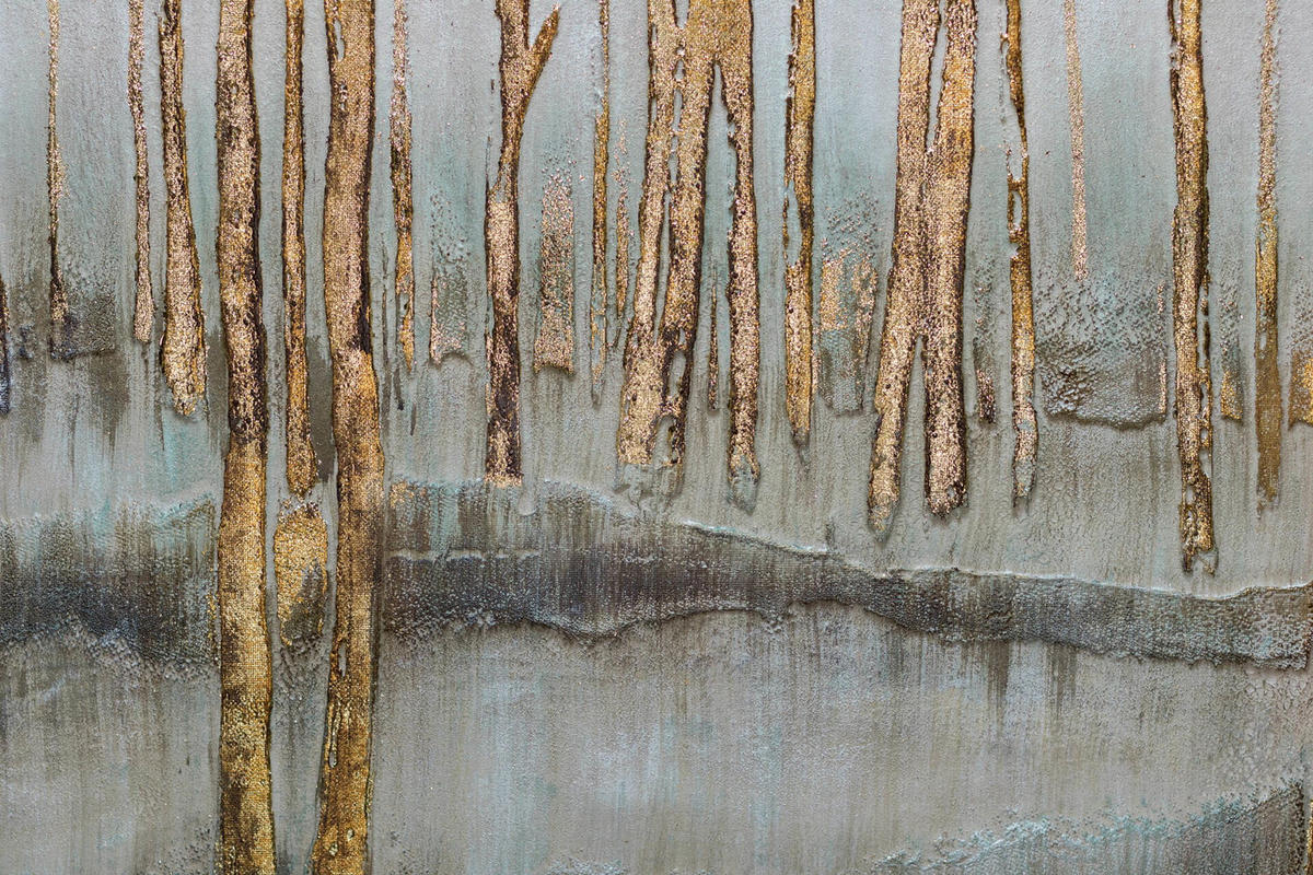 ACRYLBILD HANDGEMALT 150/70 cm - Braun/Grau, Holz/Textil (150/70cm) - KUNSTLOFT