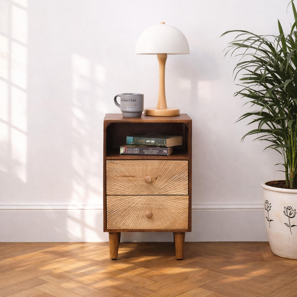 NACHTTISCH Rechteckig Braun 35 x 30 x 58 cm - Braun, Holz (35/58/30cm) - Nordlys